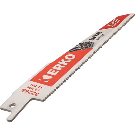 Etui de 5 lames de scie sabre pour acier de 3 à 6 mm - 150x22x0.9 mm - ERKO