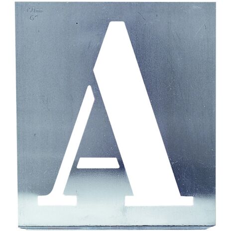 Alphabet à pocher écriture capitale en aluminium hauteur 80 mm - WILMART