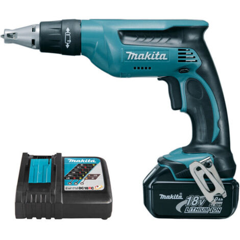 Makita – Visseuse à plaque de plâtre 18V DFS451RFJ – Li-ion 3 Ah – Vissage rapide pour plaques de plâtre – Chargeur rapide inclus