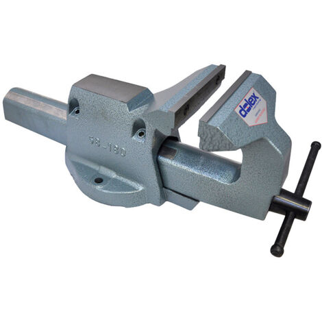 Dolex – Étau d'établi réglable 240 mm – Largeur de mors 180 mm – Acier robuste pour travaux intensifs – Mors striés interchangeables