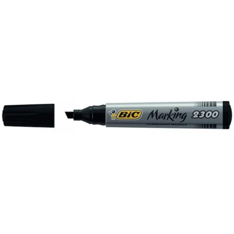Taliaplast – Marqueur permanent noir 14 cm – Pointe biseautée 5,5 mm/3,7 mm/1 mm – Faible odeur pour espaces confinés – 401032