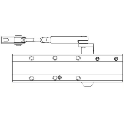Ferme-porte pignon crémaillère - Bras compas F2 à 4 Blanc SEVAX - ESV7184B (1/2)