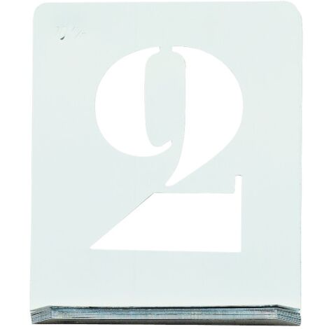 Chiffre à pocher écriture capitale 0 à 9 hauteur 100 mm en zinc - WILMART