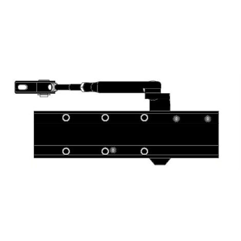 Ferme-porte pignon crémaillère - Bras compas F2 à 4 Noir SEVAX - ESV7184N (1/2)