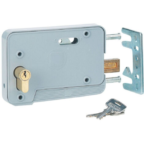 Tirard – Serrure réversible pour porte de garage – Adaptable sur portes en bois et PVC – Condamnation intérieure par bouton – Longueur cylindre 20 à 32 mm