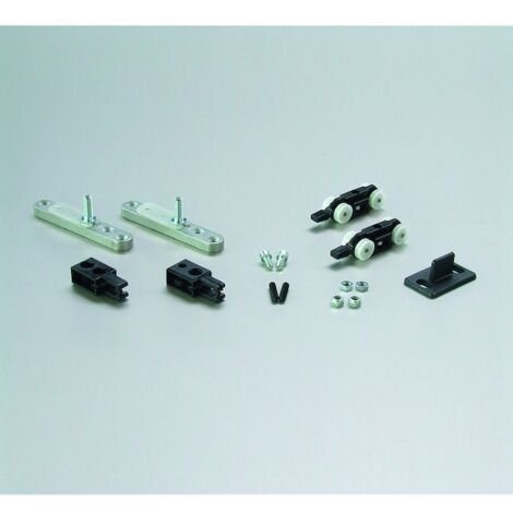 Garniture pour porte coulissante suspendue sans rail 450 aluminium - Poids max. : 40 kg - KRONA KOBLENZ