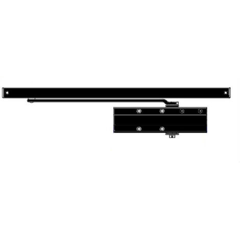 Ferme-porte en applique ESV7163 F3 fixe bras glissière - noir - SEVAX