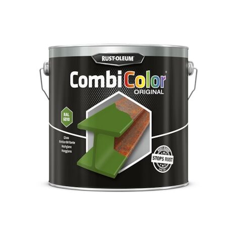 Peinture anti-rouille COMBICOLOR - vert herbe RAL 6010 - 2.5 L - RUST-OLEUM