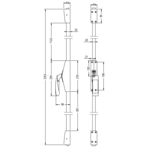 JPM – Fermeture d'urgence Europad – Serrure pour simple vantail – Haute endurance 500 000 cycles – Résistance à la corrosion 240HBS – Apte porte coupe-feu