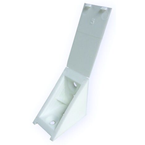 Taquet d'assemblage SYSTEMTAC 103 + haut 3 trous 24 x 33 x 33 mm blanc sachet de 50 pièces - PRUNIER (1/4)