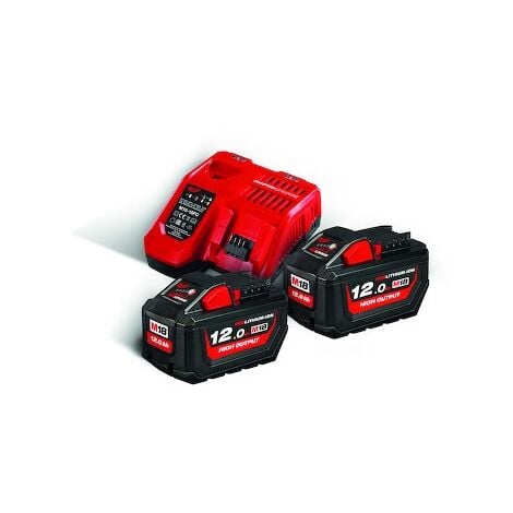 Pack de 3 batteries : 2 batteries 18V et 12AH et 1 batterie 12V et 6Ah HIGH OUPUT M18 HNRG-122 - MILWAUKEE