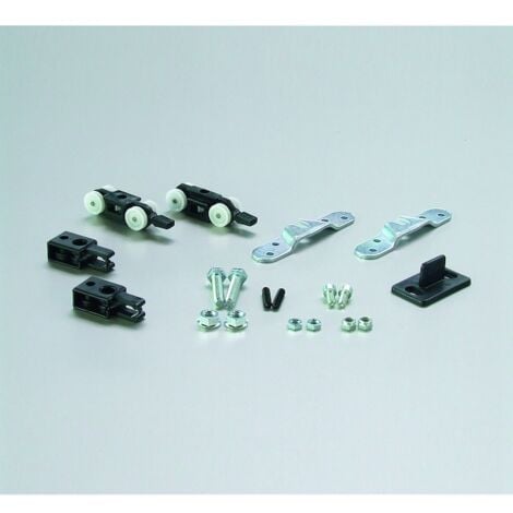 Garniture pour porte coulissante suspendue sans rail 0400/4 aluminium - Poids max. : 80 kg - KRONA KOBLENZ