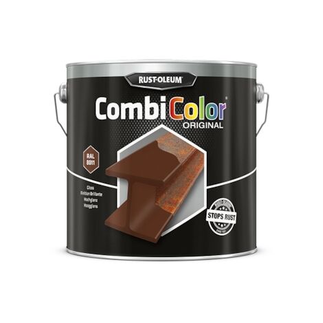 Peinture anti-rouille COMBICOLOR - brun rouge RAL 8011 - 2.5 L - RUST-OLEUM