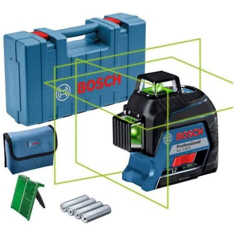 Laser lignes auto BOSCH GLL3-80G - 0601063Y00 - 3 plans - Vert - 40m