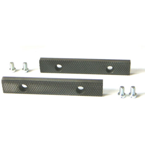 Accessoire pour étau – Mors acier JM6 – Fixation optimale avec entraxe 72 mm – Longueur 125 mm pour étaux Dolex