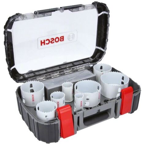 Bosch – Coffret de 11 scies trépan HSS bimétal 25-86mm – Longueur de coupe 44mm – Adapté pour bois, métal et plastique – Montage rapide Power Change Plus - 2608594194