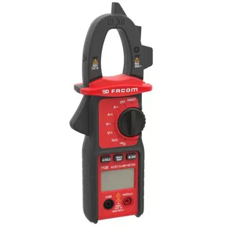 Facom – Multimètre numérique avec pince ampèremétrique – Tension 0 à 600V – Intensité 0 à 400A – CAT III – Écran 2 lignes (1/2)