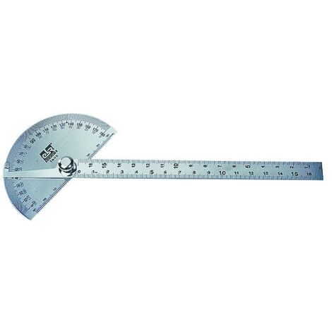 Rapporteur d'angle inox gradué longueur 300 mm section 90 mm - WILMART