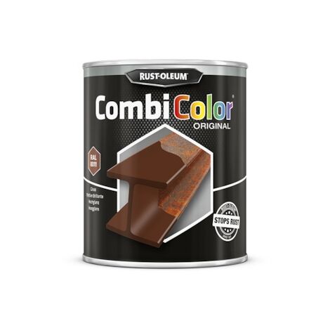 Peinture anti-rouille COMBICOLOR - brun rouge RAL 8011 - 750 mL - RUST-OLEUM