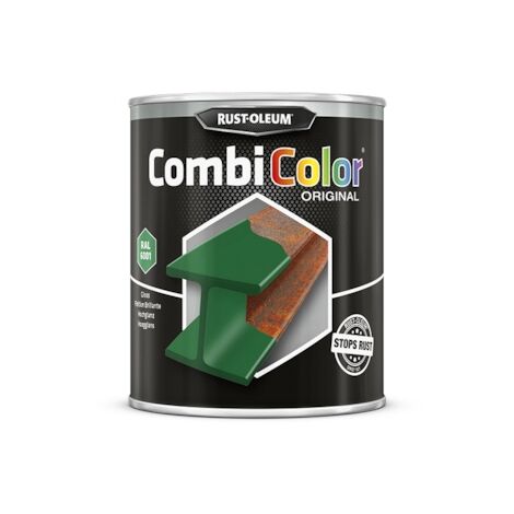 Peinture anti-rouille COMBICOLOR - vert émeraude RAL 6001 - 750 mL - RUST-OLEUM