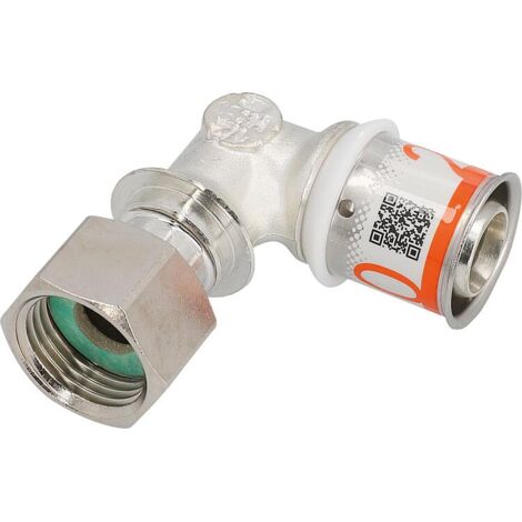 Coude 90° à sertir écrou libre 16-g3/4" - UPONOR (1/2)