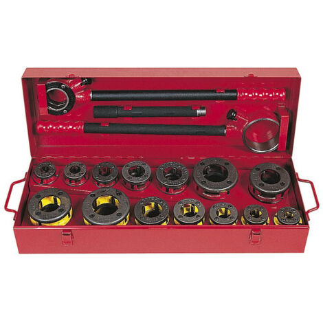Virax – Filière manuelle à tête interchangeable – Filetage métrique pas standard – Pour acier et inox – Cliquet réversible droite-gauche