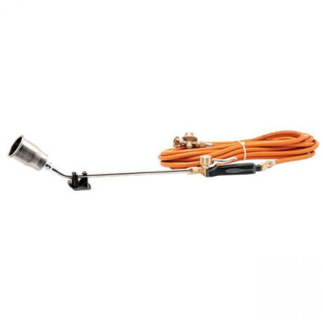 Guilbert Express – Chalumeau soudeur à flamme bi-gaz 6212CR – Tuyau inox 10 m – Détendeur 4 bar – Pour étanchéité et chauffe (1/2)