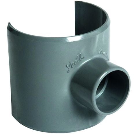 Selle de branchement 90° PVC - Diamètre 1 : 100 mm - Diamètre 2 : 50 mm - NICOLL