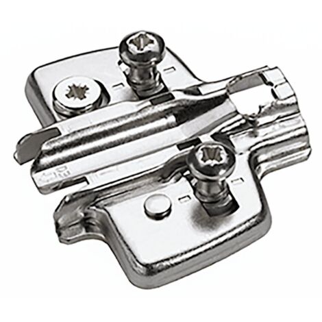 Plaque de montage cruciforme avec réglage en hauteur direct avec vis Euro prémontées - Epaisseur 1,5 mm - HETTICH - 9071666