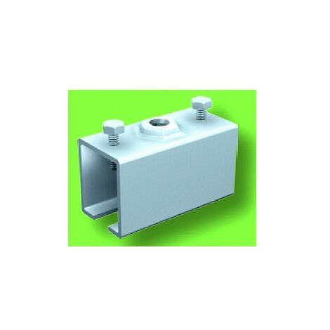 Mantion – Manchon de raccordement pour porte coulissante suspendue – Acier pour rail 5040 – Système SPORTUB – Installation robuste et fiable