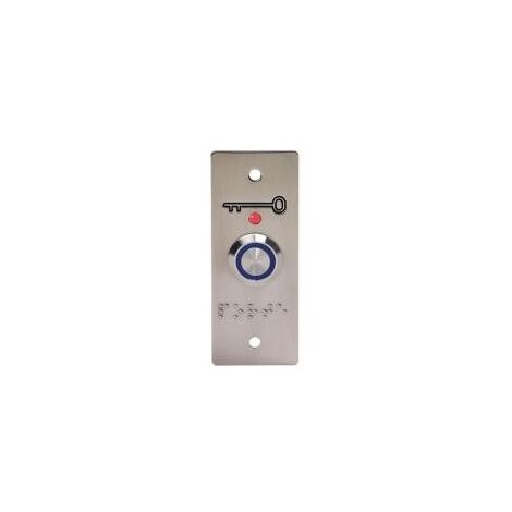 Bouton poussoir pour contrôle d'accès PMR ETROIT à encastrer - lumineux - braille - SEWOSY