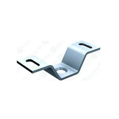 Mantion – Patte de fixation système coulissant 5044 – Acier zingué blanc – À visser au plafond – Compatible rail 50 x 40 mm