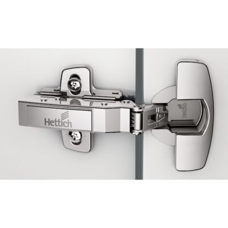 Hettich – Charnière invisible à visser 110° – Sensys 8645 – Montage rapide – Réglage en profondeur +3mm/-2mm – Nickelé – Lot de 50