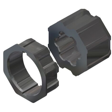 Faac – Adaptateur tube octogonal 54-60 mm – Compatible avec automatisme tubulaire – Pour motorisation de portail – Pièce détachée technique (1/2)