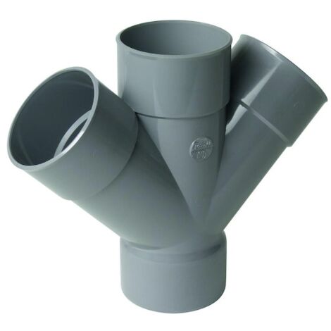 Nicoll – Culotte double parallèle 45° – Raccord femelle-femelle – Diamètre 125 mm – PVC pour évacuation eaux usées et pluviales