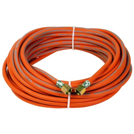 Guilbert Express – Tuyau caoutchouc flexible pour chalumeaux butane propane – Longueur 20 m – Raccords sertis gauche femelle – NF EN ISO 3821