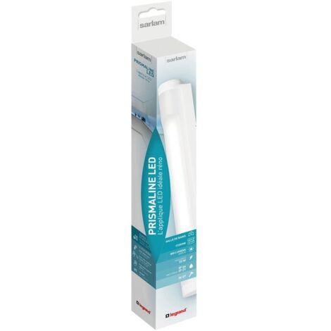 Applique LED PRISMALINE 800 Lm - Flux lumineux (lm) : 800 lm - Température de couleur : 4000 K - Puissance nominale : 10 W - Dimensions - L x l x p : 61.5 X 502 X 55.4 MM - LEGRAND (1/4)