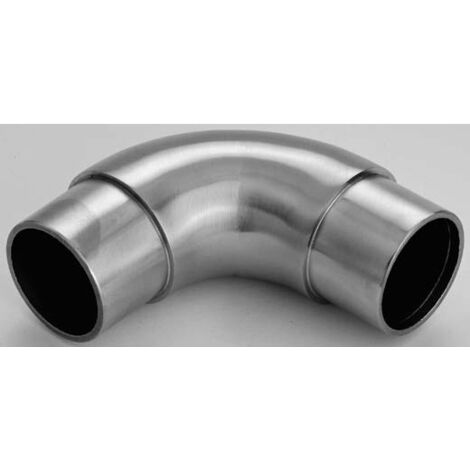 Coude de liaison angle arrondi pour tube de main courante inox 304 – Diamètre 42.4 mm – Résistant à la corrosion pour intérieur et extérieur – Croso