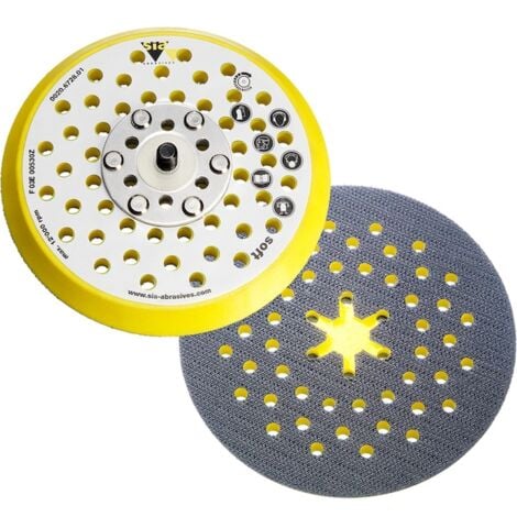 Plateau de ponçage SIAFAST - Auto-agrippant - 125MM - 54 trous - SIA ABRASIVES