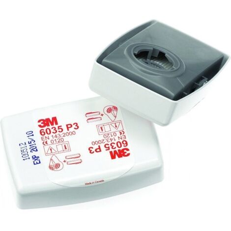 3M – Filtres antipoussière P3 R pour masques et demi-masques – Protection contre poussières fines – Boîte de 10 – Norme EN 143+A1.2006
