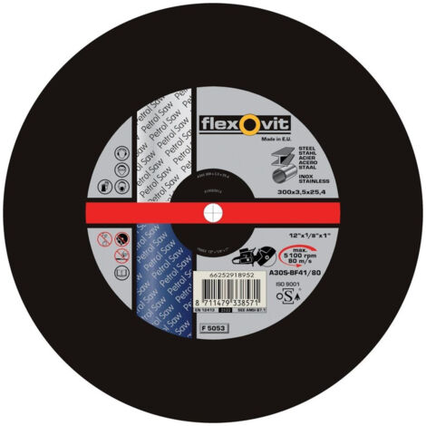 Meule à tronçonner PETROL SAW Industrial Line - diamètre 356 mm - épaisseur 4 mm - alésage 25,4 mm - FLEXOVIT (1/2)