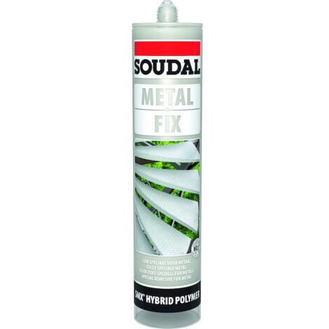 Soudal – Mastic polymère MS pour métal – 290 ml gris – Adhérence initiale élevée – Résistant aux UV et moisissures – Collage intérieur et extérieur (1/5)