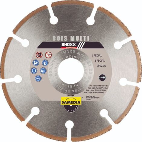 Disque diamant SHOXX BOIS MULTI - Ø 125 mm - Ø alésage 22.2 mm - SAMEDIA (1/2)