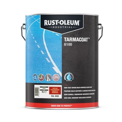 Peinture signalisation Tarmacoat™ multi-supports - RUST OLEUM - Rouge ral 3020