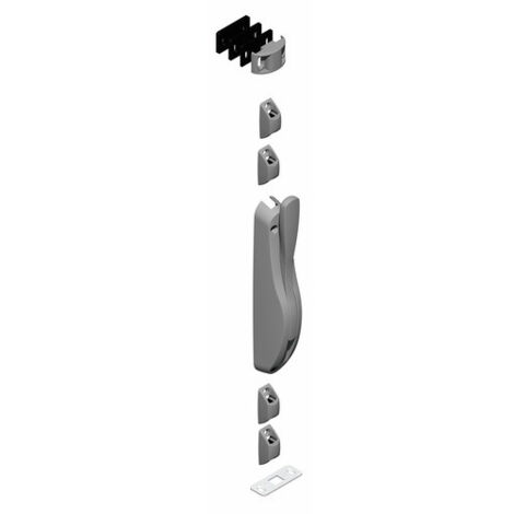 La Croisee Ds – Pack de 4 crémone pompier sans tringle – Poignée basculante – Finition gris RAL 9006 – Hauteur 2500 mm – Pour pose en applique - 7014ARGENT