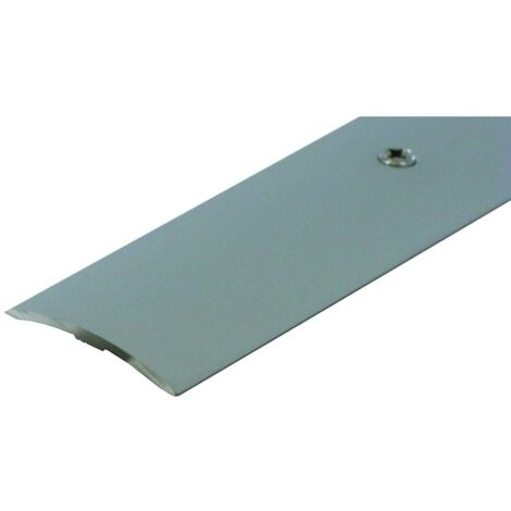 Dinac – Seuil de porte à visser plat renforcé – Aluminium anodisé naturel 2700mm – Largeur 40mm – Pose à visser pour trafic intense