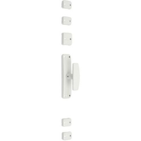 Crémone acier en applique pour menuiserie bois EN APPLIQUEA BOUTON EPOXY N°3 - époxy blanc ral 9016 - bouton - MAP INDUSTRIES