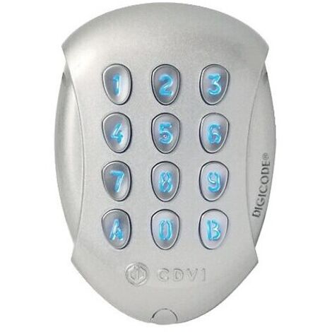 Digicode Galéo 3 relais – Télécommande code 12-24V – IP65 – Éclairage des touches – Pour bâtiments tertiaires et portails – Cdvi (1/2)