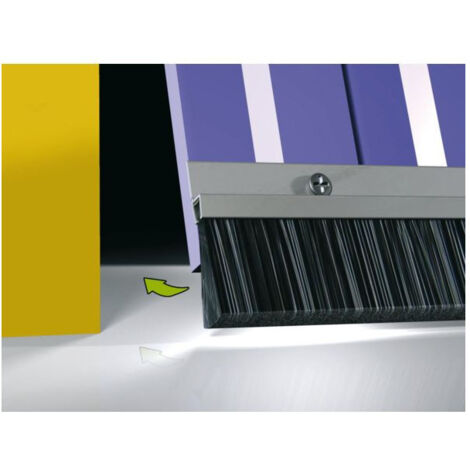 Profil brosse pour bas de porte pré-percé IBS - Hauteur de brosse : 40 mm - Hauteur de profil : 20 mm - Longueur du profil : 3000 mm - Finition : aluminium anodisé - ELLEN