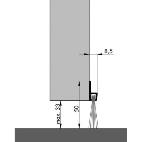 Profil brosse pour bas de porte pré-percé IBS - Hauteur de brosse : 40 mm - Hauteur de profil : 20 mm - Longueur du profil : 3000 mm - Finition : aluminium anodisé - ELLEN